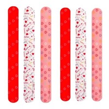 Set 6 SLAP BRACELET Birthday Party Favors Hearts Friends Love Girls One Size 