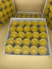 Lumin Wick Beeswax Tea Candle | 100% Natural Beeswax Tealight Candles丨50 pcs
