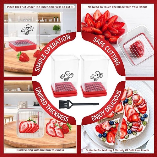 Fruit Speed Cup Slicer With Push Plate Egg Slicer Strawberry Banana Cutter Quick - Picture 4 of 6