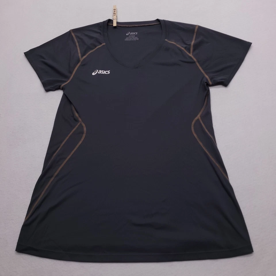 Camiseta deportiva de manga corta Asics pulóver activa para mujer talla grande L gris Foto 2 de 4
