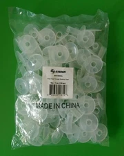 (100 PCS) STEREN RG6 Single Feed Thru Bushing - Clear 
