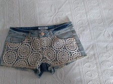 Mossimo Supply Co. Denim Shorts With Lace Design On Front Size 1