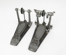 Pair of Vintage Pearl P-100TW Double Bass Drum Kick Pedal 12.5" Long 8" Tall