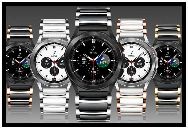 Ceramic+Metal Strap For Samsung Galaxy watch 5 40/44mm/watch5 Pro 45mm  Bracelet