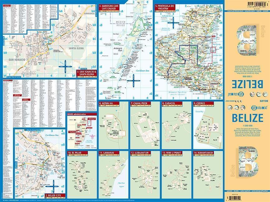 Thumbnail - Belize 1:500 000 | (land-)karte | Borch Maps | 2 S. | Deutsch | 2008