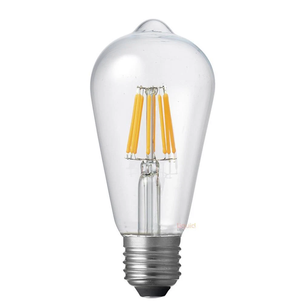 LiquidLEDs 6 Watt 12 Volt Edison Dimmable LED Filament Light Bulb E27 ES