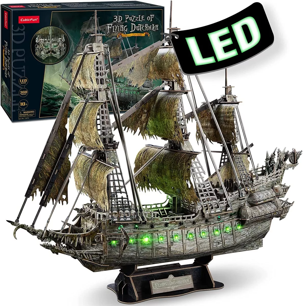 3D Puzzle Flying Dutchman with Led Lights Model Kit 360 Pieces | eBay