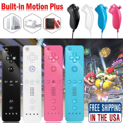 Remote Controller For Nintendo Wii /Wii U Built in Motion Plus / Nunchuck Color