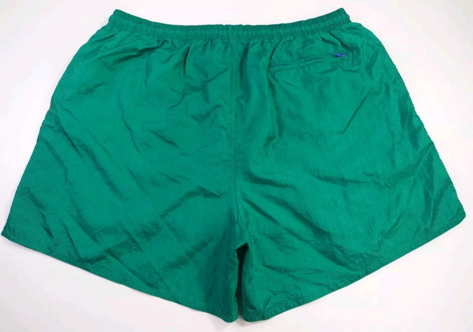 Vtg Champion Nylon Silky Shiny Soccer Shorts Men's Size Large 32x4 Green  - Image 4 of 4