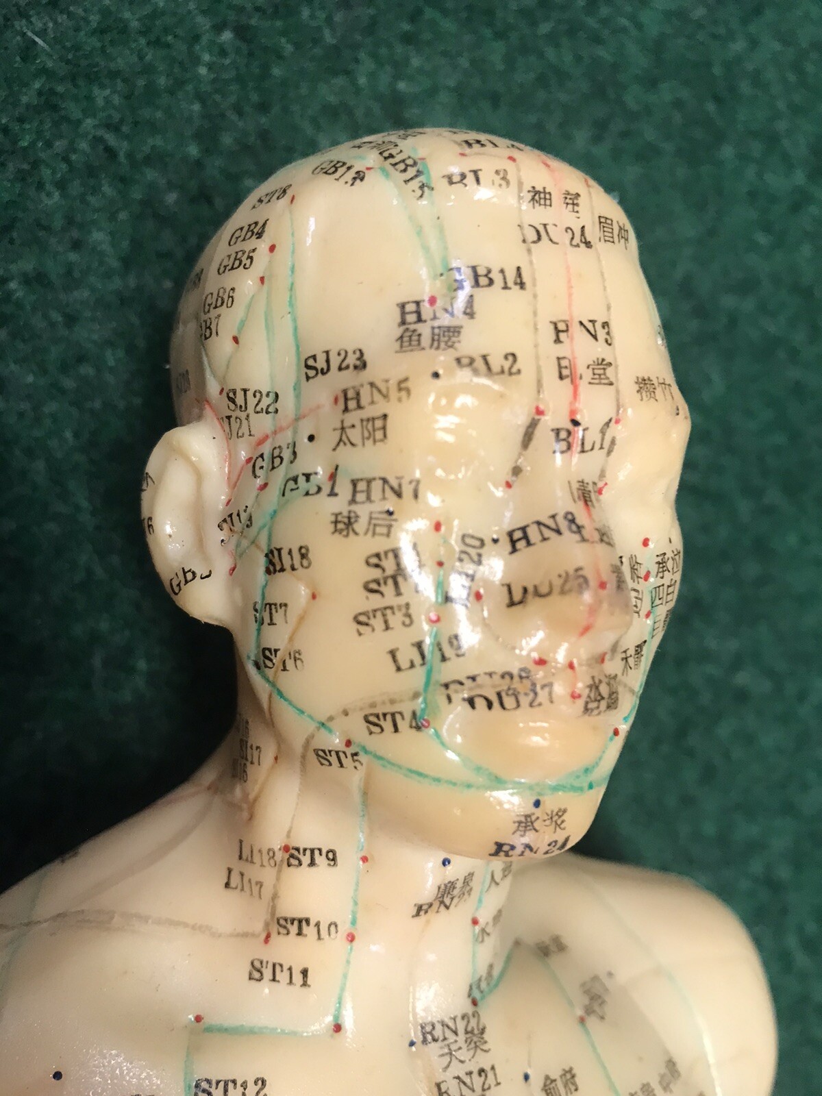 Vtg Acupuncture Acupressure Male Model Doll Chinese Notation eBay