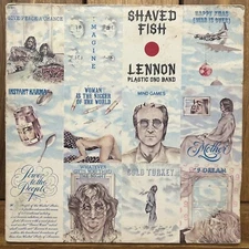 JOHN LENNON - SHAVED FISH W/ INNER LYRIC SLEEVE SW 3421 - 1975 Vinyl LP Capitol
