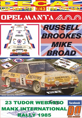 DECAL OPEL ASCONA 400 JIMMY McRAE YPRES R. 1982 3rd (02) EUR 31,99