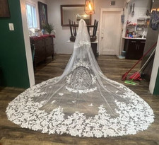 Bridal Marry Bespoke Veil virgin Merry Embroidery lace bride veil