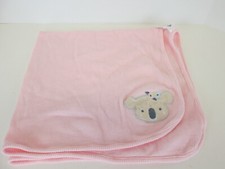 Gerber Just Born Baby Blanket Pink Thermal Waffle Weave Cotton Lovey Koala Bear