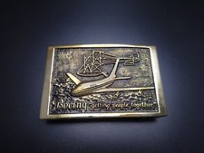 BOEING Belt Buckle "Getting People Together" Airlines Aviation Plane Airplane