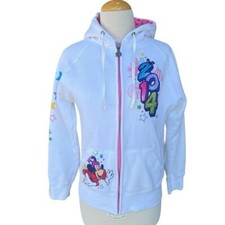 Disney Parks 2014 Mickey  Friends Embroidered Full Zip Hoodie Colorful Small