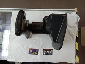 Sega Saturn MK-80107 Arcade Racing Steering Wheel - Black. Untested!!