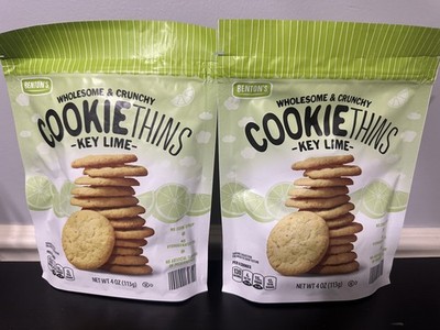 Wholesome and Crunchy Cookie Thins Key lime. 2 packs.  FREE SHIPPING! 