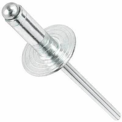BULK BOX! SBS 6-8L 3/16 (.376-.500)x0.675 STEEL/STEEL Dome Blind Rivet 2500pcs