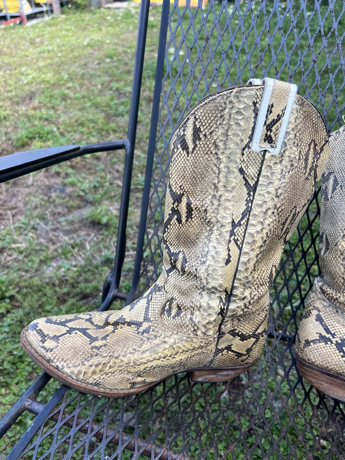 Full Natural Brown Genuine Snakeskin Python Men C… - image 13