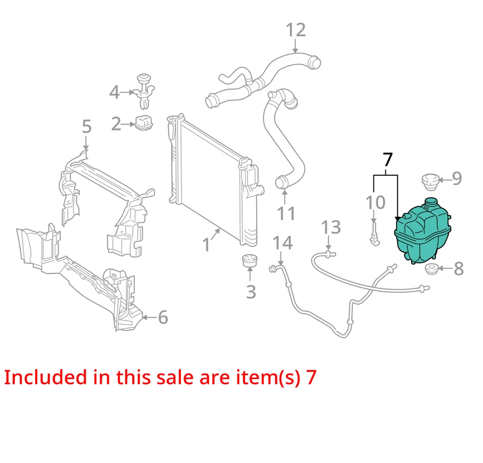 Mercedes-Benz Clase E 2009 botella de desbordamiento de refrigerante OEM 99 k millas - LKQ328276130 Foto 4 de 4