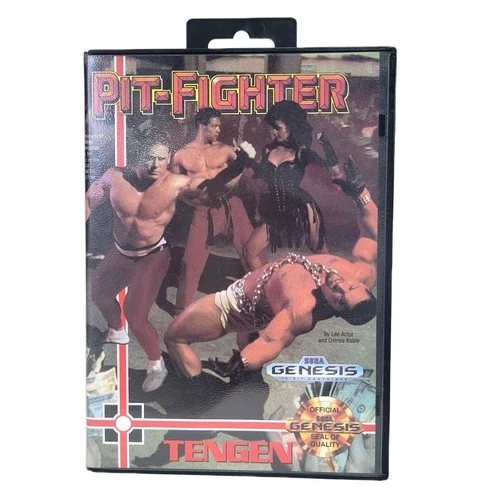 Vtg Sega Pit-Fighter 1990 Original *Case Only* Atari Tengen 16 Bit Sega Genesis