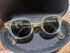 Moscot Lemtosh Flesh 44 24 140 Clear Frame Green Lens Brille Made Japan