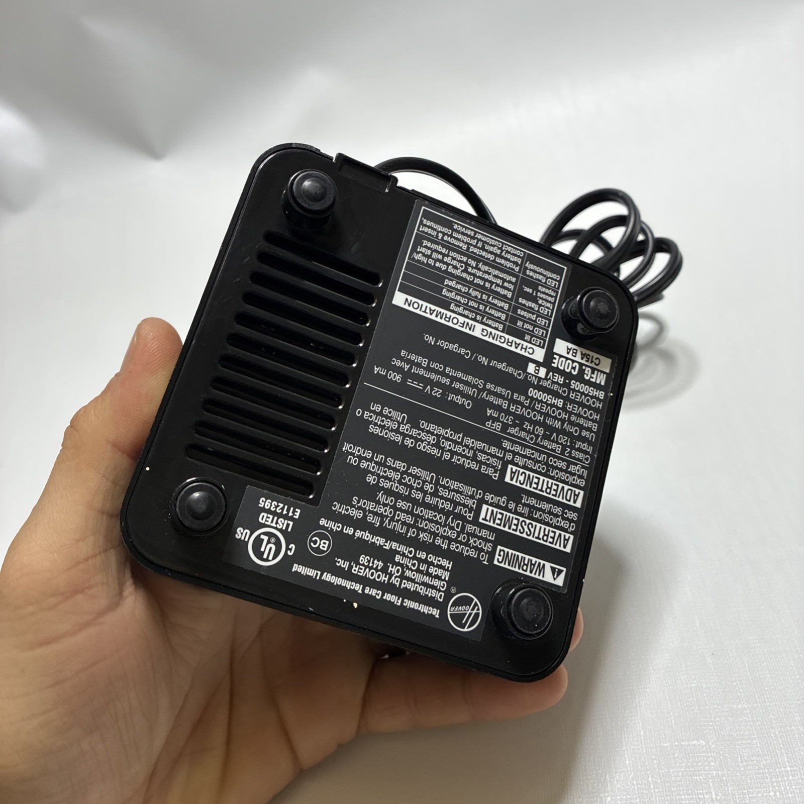 Support Icon Text Label Hoover Battery Charger Linx Cordless Vacuum BH50005 for Battery BH50000 ...