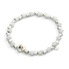 Dodo Hearts Diamond Effect Component Bracelet DBC6005-HEART-MIX9A Silver