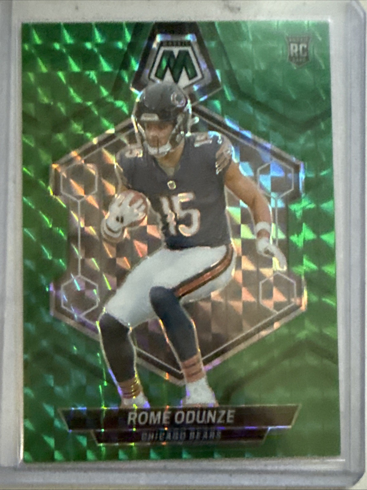 2024 Panini Mosaic - Rookies Rome Odunze #309 Green Mosaic Prizm (RC)