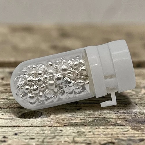 11.5 g .999 Fine Silver Shot in Blizzard Bullion Glass Vial - Fun Gift!