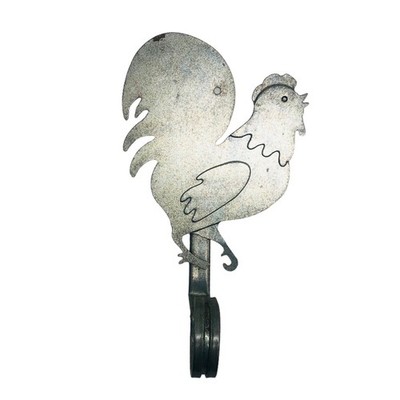 VTG Chicken Kitchen Towel Wall Hook Aluminum Primitive Rustic Country Farmhouse