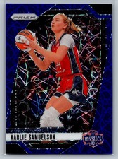 Karlie Samuelson 2024 Panini Prizm WNBA #82 Blue Velocity Prizm WAS Mystics