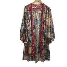 Umgee  Boho Duster Kimono XL Long Cardigan Mixed Print Floral Boho Festival