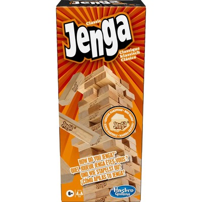 Hasbro A2120EU4 - Jenga Classic, für 1-2 Spieler, ab 6 Jahren