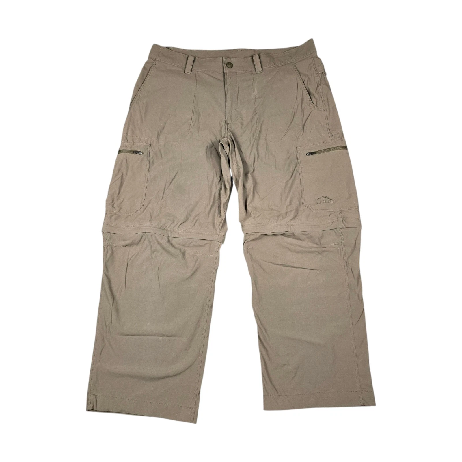 LL Bean Pants Mens 36x26 Cresta Zip Off Convertible Hiking Water Resistant Cargo
