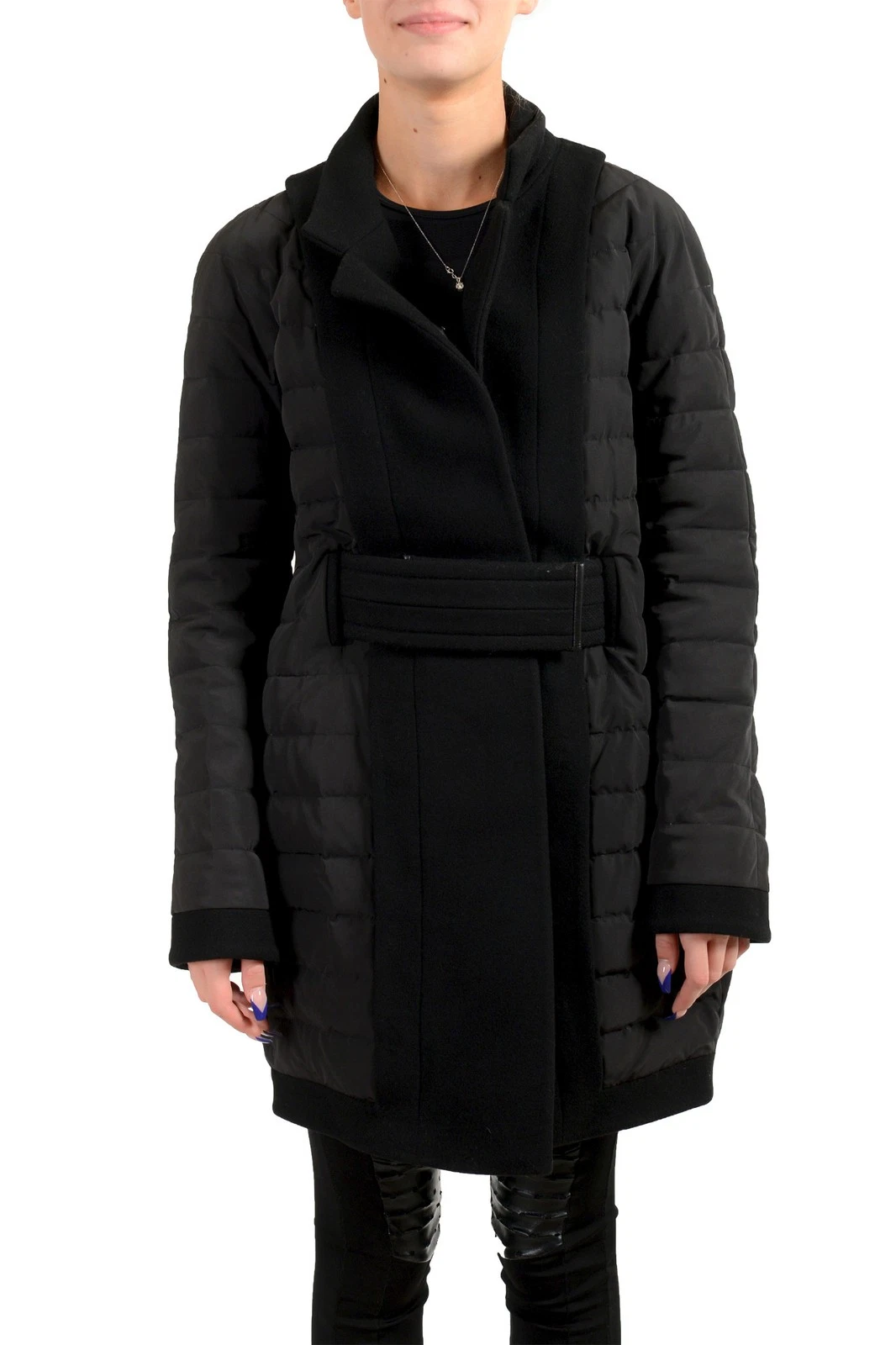 Moncler — Moncler Women's "ATTITUDE" Black Belted Down Parka Jacket Coat Moncler sz 1 US S