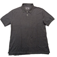 Saddlebred Polo Shirt L Men's Perfect Short Sleeve Grey Cotton Polyester