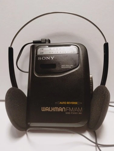 Sony Walkman WM-FX301 AM/FM Cassette Player Tested Working with Headphones