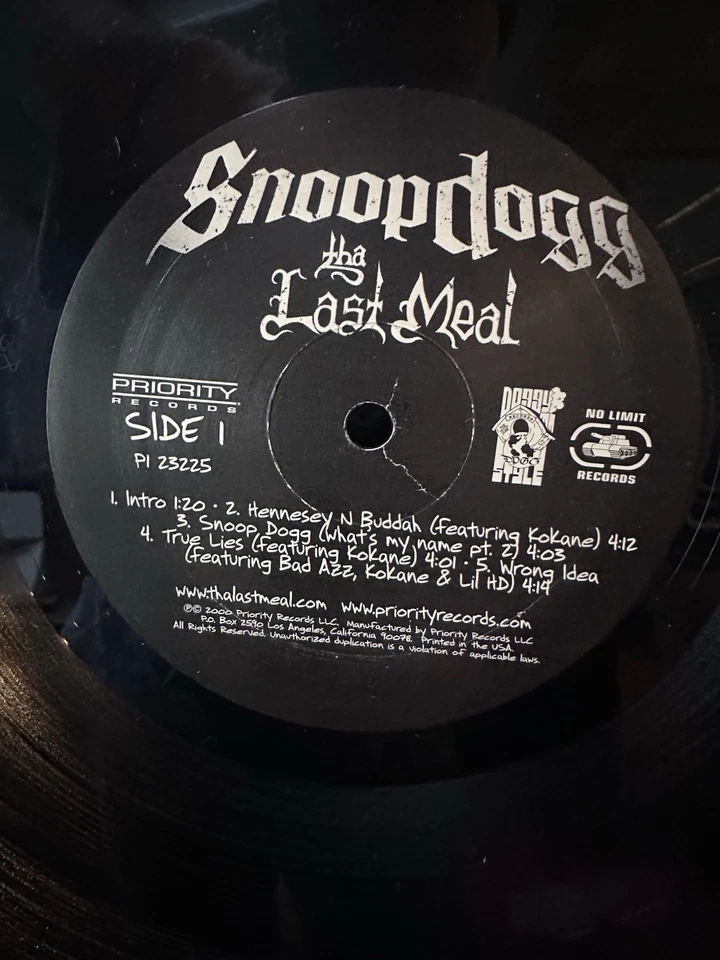 Snoop Dogg Tha Last Meal 2X LP Vinyl Album Dre Snoop Doggy Dog No Limit - Image 4 of 4
