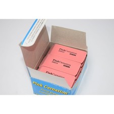 Erasers Pink Carnation 12 Count Pencil Erasers