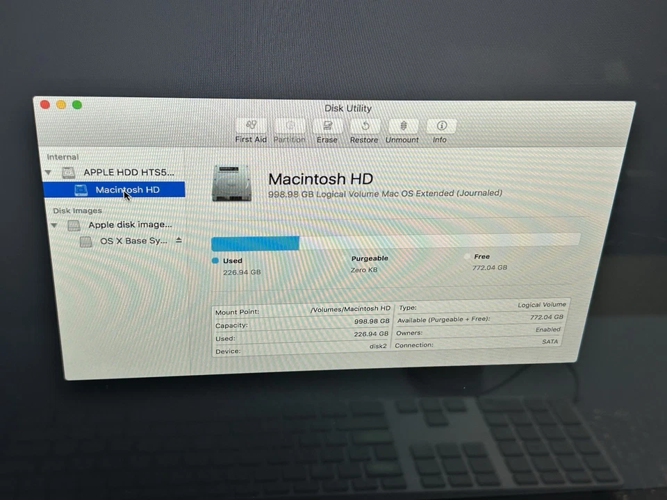 Apple iMac 20" 1TB All in One PC Bundle Mac OS X Sierra 2GB RAM ( SCREEN DAMAGE) - Image 4 of 4