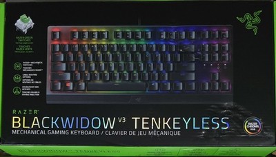 Razer Blackwidow V3 TenKeyless Mechanical Gaming Keyboard/Green Mech Switches