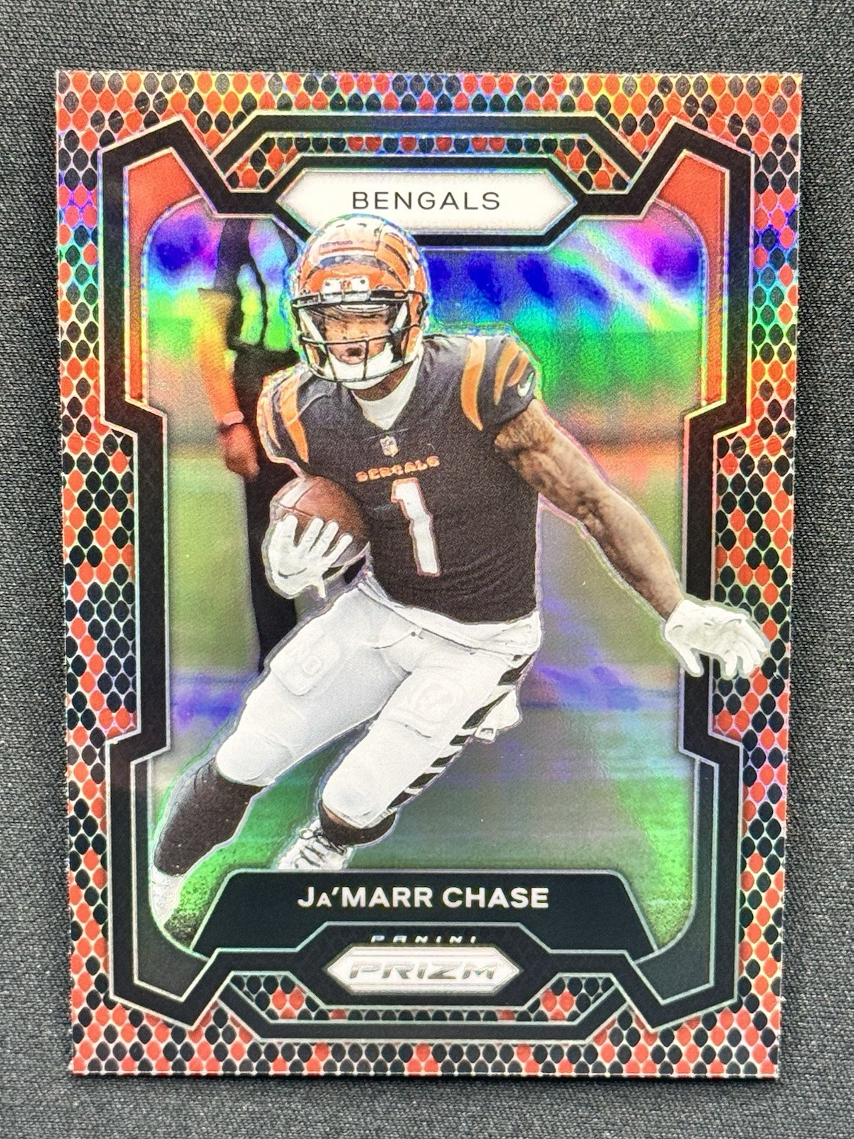 Ja'Marr Chase 2023 Panini Prizm #56 Snakeskin Prizm SP Bengals
