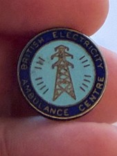 British Electricity Ambulance Centre - Vintage lapel badge
