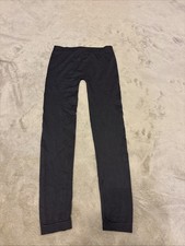 Pink rose size S pair of dark grey seamless leggings.177