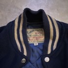 Timberette Dallas Cowboys Varsity Jacket Snap Front Vinyl Sleeves Blue/Beige M — photo 3