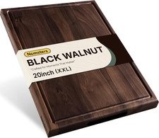 20'' Luxury Black Walnut Wood Large Wooden Cutting Boards for Kitchen