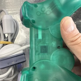 Sony Playstation PSone PS1 Official Dualshock Controller Clear Green SCPH-110
