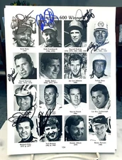 DALE EARNHARDT-PETTY-BONNETT-PEARSON-B.ALLISON-WALTRIP SIGNED 1993 PROGRAM PAGE